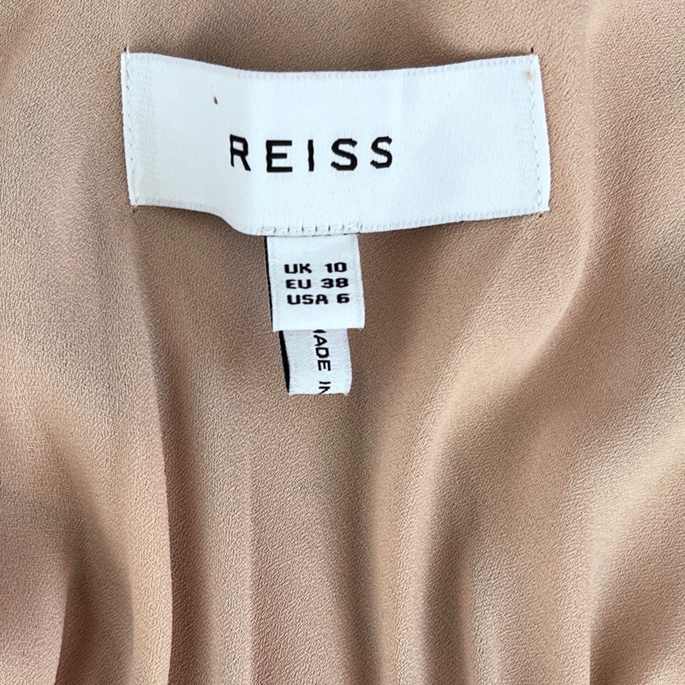 REISS Floral Print Blush Maxi Dress Size 6 - Picture 13 of 15